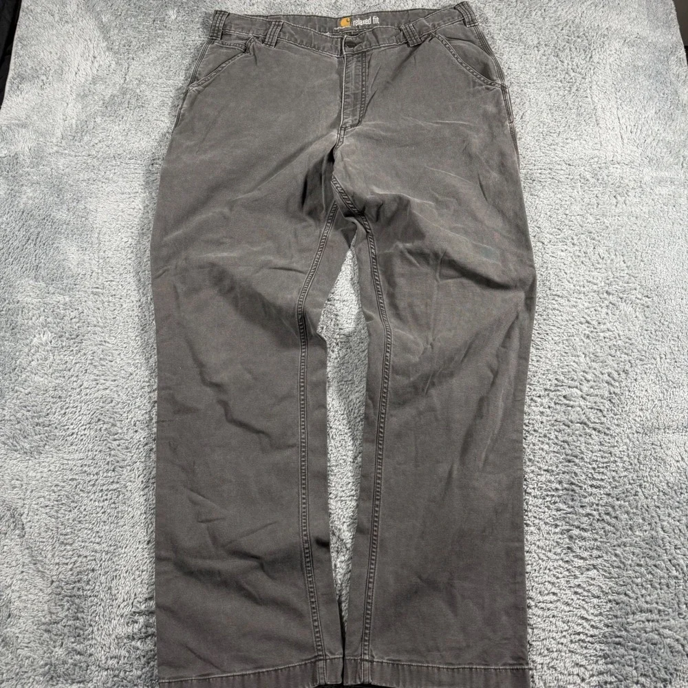 Carhartt Relaxed Fit Canvas Work Pants Nice Fade Phone Pocket  Mens 38x34‎